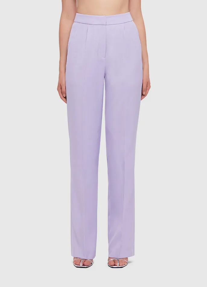 Women Suiting LEO LIN Heather Straight Leg Pants 8211 Lilac
