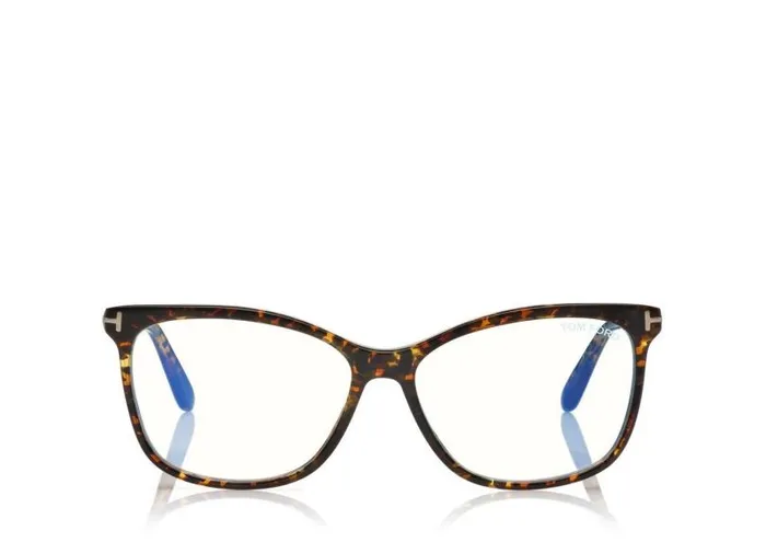 Women SUNGLASSES Tom Ford Blue Block Cat Eye Magnetic Opticals Shiny Turquoise