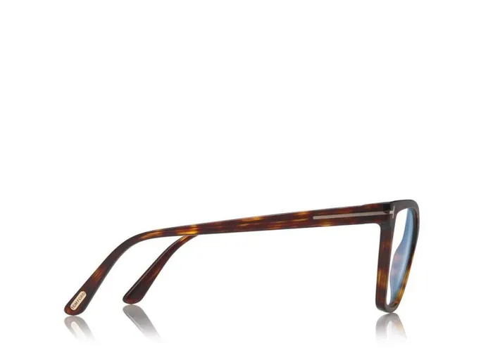 Women SUNGLASSES Tom Ford Double Clip On Blue Block Opticals Red Havana