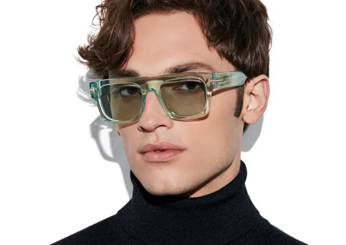 Women SUNGLASSES Tom Ford Fausto Sunglasses Shiny Light Blue Blue Women SUNGLASSES Tom Ford Fausto Sunglasses Shiny Light Blue Blue
