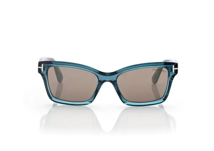 Women SUNGLASSES Tom Ford Mikel Sunglasses Shiny Blue Roviex Mirror
