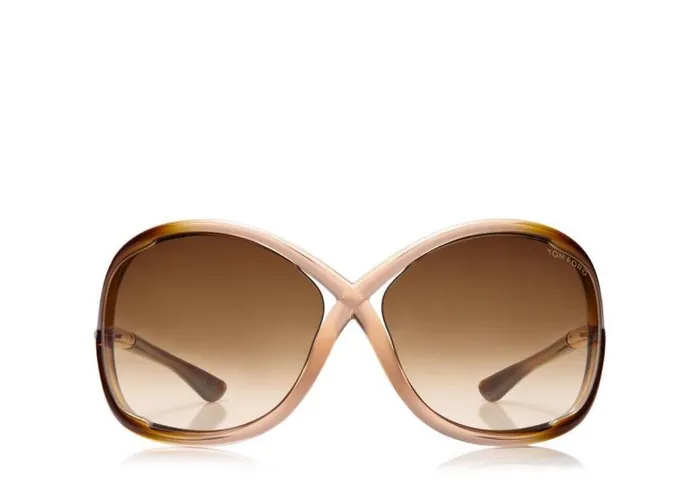 Women SUNGLASSES Tom Ford Whitney Oversized Soft Round Sunglasses Rose