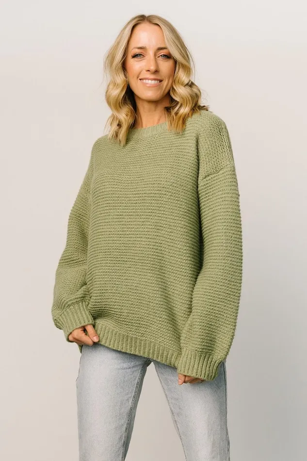 Women Sweaters Baltic Born Bentley Chunky Knit Sweater Olive