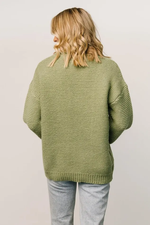Women Sweaters Baltic Born Bentley Chunky Knit Sweater Olive Women Sweaters Baltic Born Bentley Chunky Knit Sweater Olive