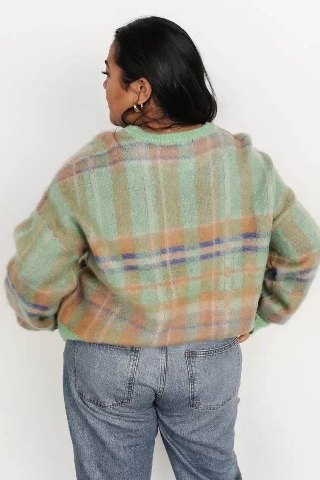 Women Sweaters Baltic Born Brentridge Plaid Sweater Green Multi