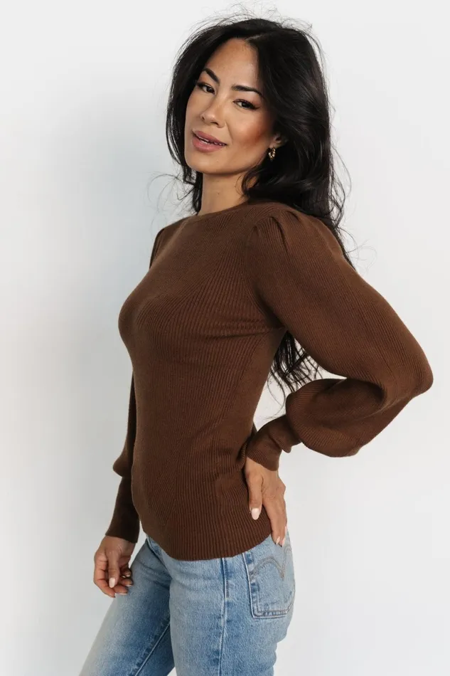 Women Sweaters Baltic Born Lilou Rib Knit Sweater Brown Women Sweaters Baltic Born Lilou Rib Knit Sweater Brown