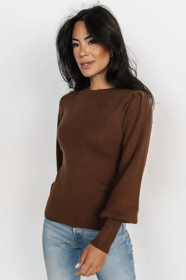 Women Sweaters Baltic Born Lilou Rib Knit Sweater Brown Women Sweaters Baltic Born Lilou Rib Knit Sweater Brown