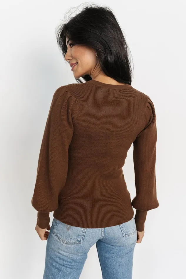 Women Sweaters Baltic Born Lilou Rib Knit Sweater Brown Women Sweaters Baltic Born Lilou Rib Knit Sweater Brown