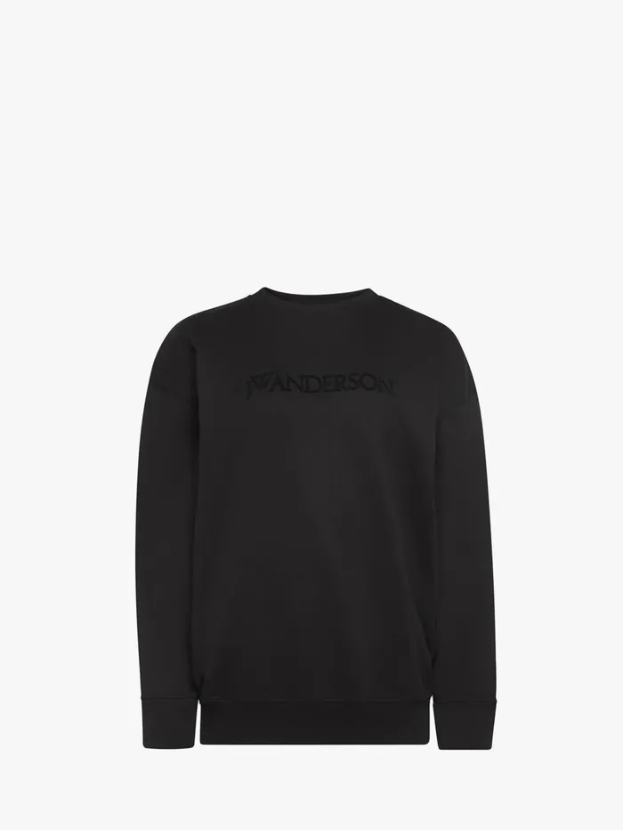 Women Sweatshirt and Hoodies JW Anderson CLASSIC LOGO EMBROIDERY SWEATSHIRT Black Women Sweatshirt and Hoodies JW Anderson CLASSIC LOGO EMBROIDERY SWEATSHIRT Black