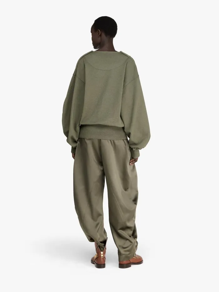 Women Sweatshirt and Hoodies JW Anderson ROUNDED WRAPFRONT SWEATSHIRT Khaki Women Sweatshirt and Hoodies JW Anderson ROUNDED WRAPFRONT SWEATSHIRT Khaki