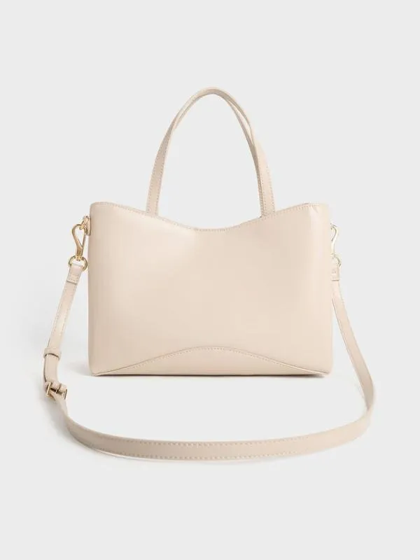 Women Sybill Tote Bag 8211 Oat CHARLES and KEITH Tote Bags