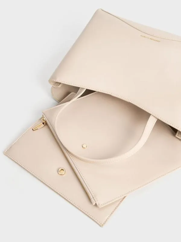 Women Sybill Tote Bag 8211 Oat CHARLES and KEITH Tote Bags
