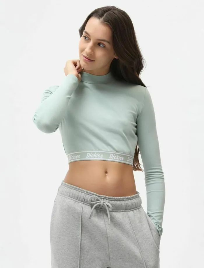 Women TShirts and Tops Dickies Petersburg Crop TShirt Jadeite