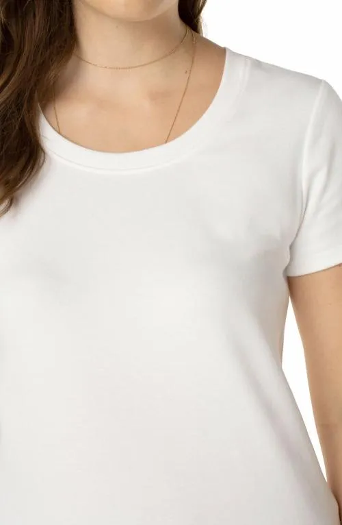 Women Tees Liverpool Los Angeles Scoop Neck Short Sleeve Tee White