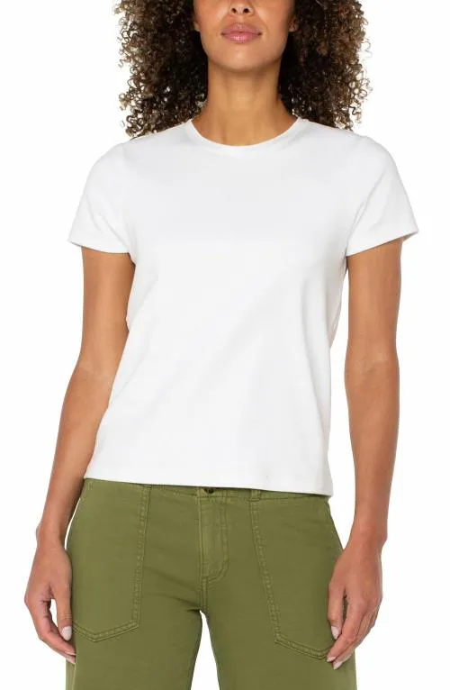 Women Tees Liverpool Los Angeles Short Sleeve Crew Neck Tee White