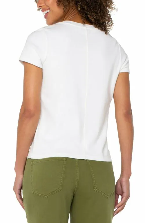 Women Tees Liverpool Los Angeles Short Sleeve Crew Neck Tee White