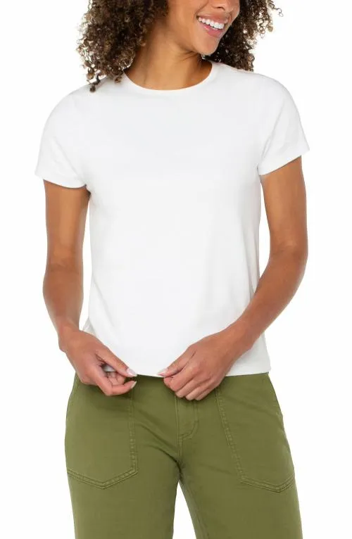 Women Tees Liverpool Los Angeles Short Sleeve Crew Neck Tee White