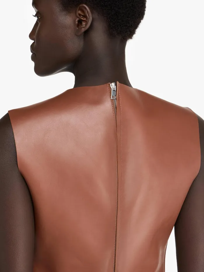 Women Tops and Shirts JW Anderson SLEEVELESS LEATHER TOP Chestnut Women Tops and Shirts JW Anderson SLEEVELESS LEATHER TOP Chestnut
