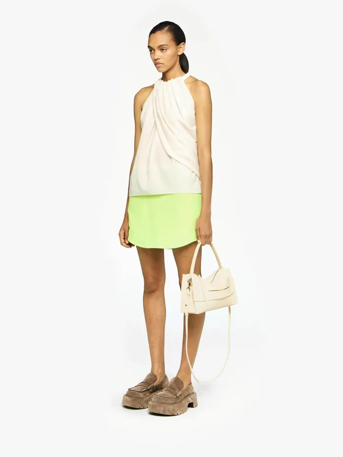 Women Tops and Shirts JW Anderson TWISTED DRAPE HALTER TOP Ivory