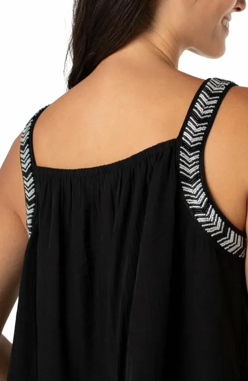 Women Tops Liverpool Los Angeles Sleeveless Tank With Beading Black