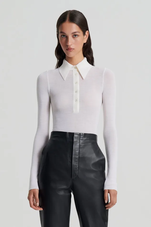 Women Tops Scanlan Theodore BABYWOOL SHIRT IVORY ALL