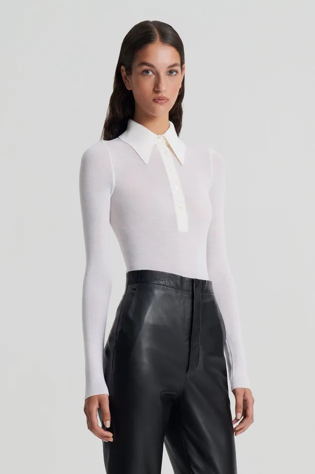 Women Tops Scanlan Theodore BABYWOOL SHIRT IVORY ALL