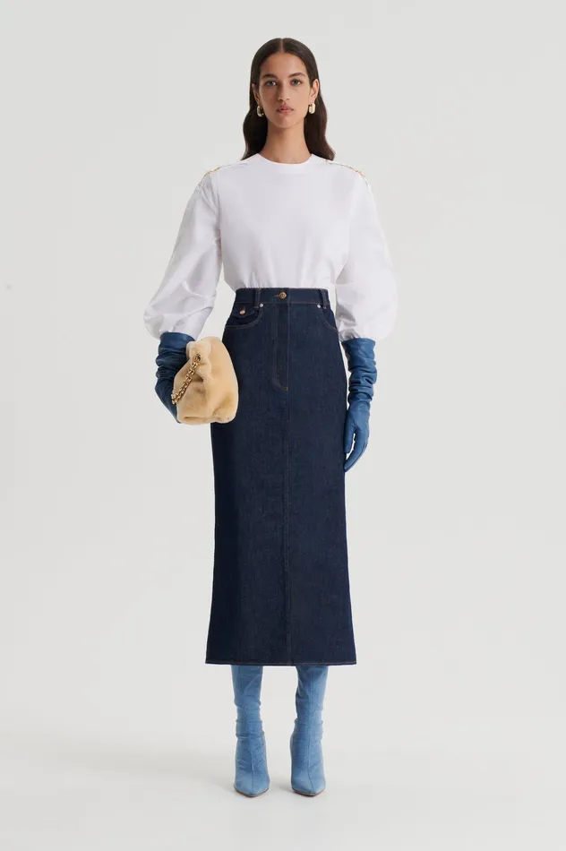 Women Tops Scanlan Theodore PARACHUTE COTTON BUCKLE TOP WHITE