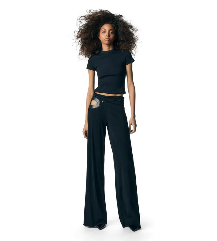Women Tops Tom Ford Fine Silk Rib TShirt Black Women Tops Tom Ford Fine Silk Rib TShirt Black