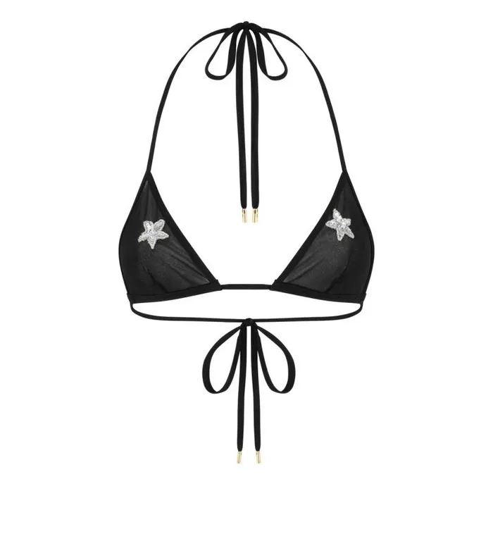 Women Tops Tom Ford Transparent Bra With Sequin Motifs Black