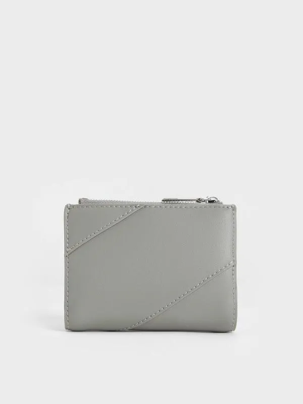 Women Trin StitchTrim Wallet 8211 Grey CHARLES and KEITH Small Wallets