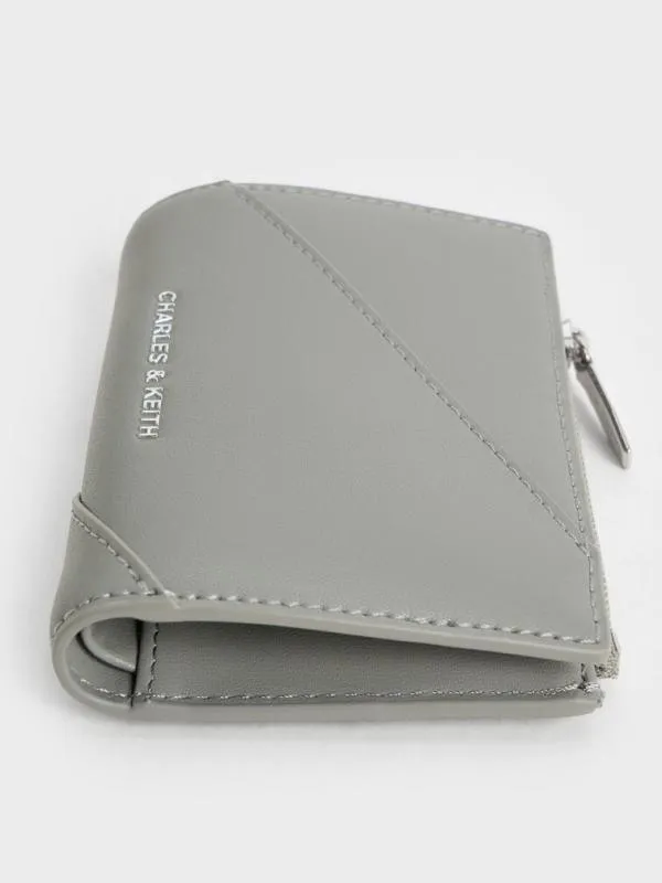 Women Trin StitchTrim Wallet 8211 Grey CHARLES and KEITH Small Wallets
