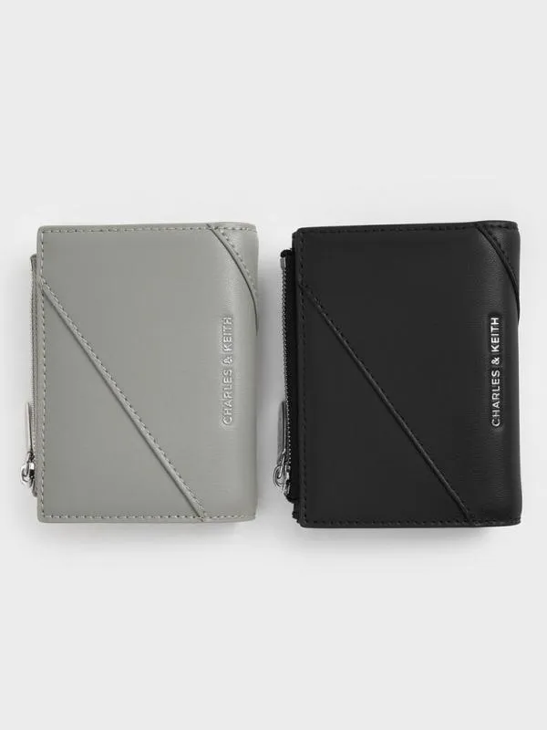 Women Trin StitchTrim Wallet 8211 Grey CHARLES and KEITH Small Wallets