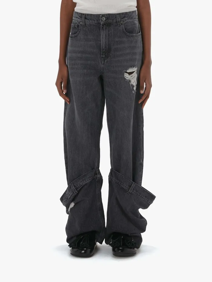 Women Trousers and Shorts JW Anderson BUCKET DENIM JEANS Grey