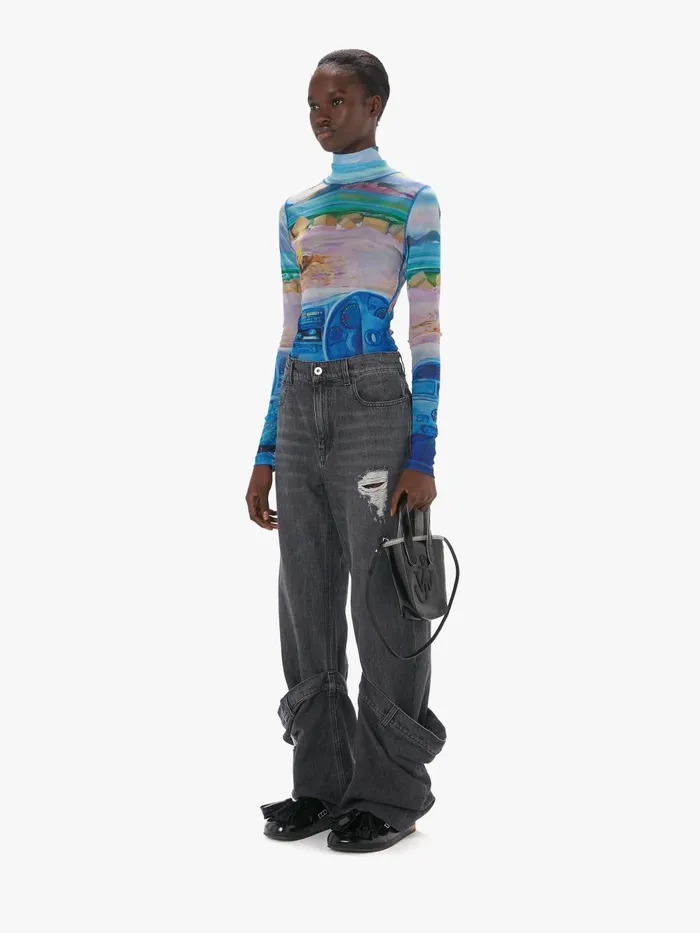 Women Trousers and Shorts JW Anderson BUCKET DENIM JEANS Grey