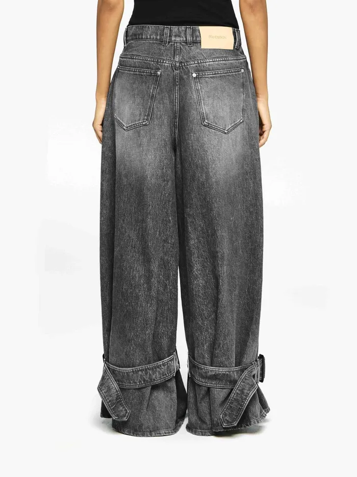 Women Trousers and Shorts JW Anderson BUCKLED CUFF DENIM JEANS Grey Women Trousers and Shorts JW Anderson BUCKLED CUFF DENIM JEANS Grey