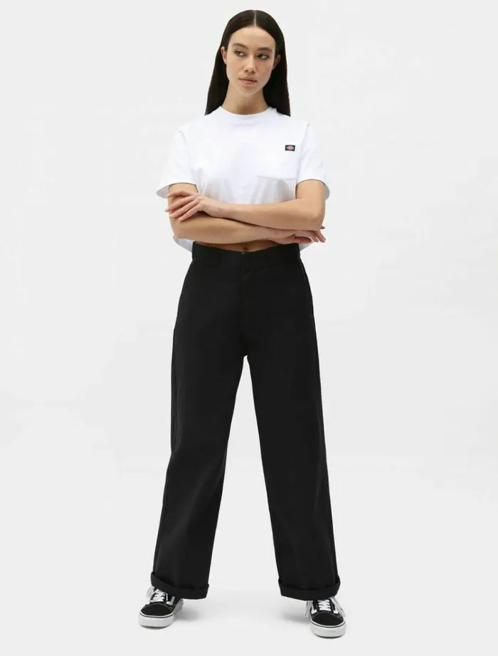 Women Trousers Dickies Winnsboro Wide Leg Pant Black