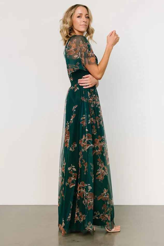 Women Tulle Styles Baltic Born Cassandra Tulle Maxi Dress Green Bronze Floral Women Tulle Styles Baltic Born Cassandra Tulle Maxi Dress Green Bronze Floral
