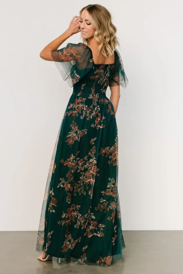 Women Tulle Styles Baltic Born Cassandra Tulle Maxi Dress Green Bronze Floral Women Tulle Styles Baltic Born Cassandra Tulle Maxi Dress Green Bronze Floral