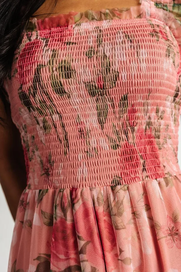 Women Tulle Styles Baltic Born Clementine Tulle Midi Dress Pink Rose Floral Women Tulle Styles Baltic Born Clementine Tulle Midi Dress Pink Rose Floral