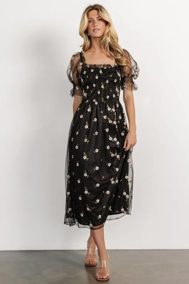 Women Tulle Styles Baltic Born Emilia Embroidered Dress Black