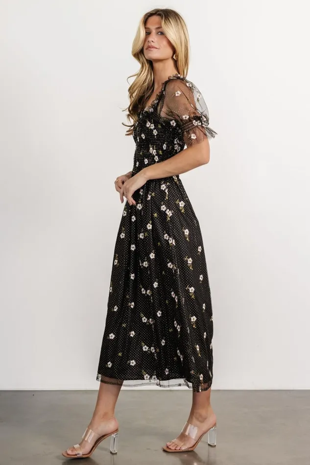 Women Tulle Styles Baltic Born Emilia Embroidered Dress Black