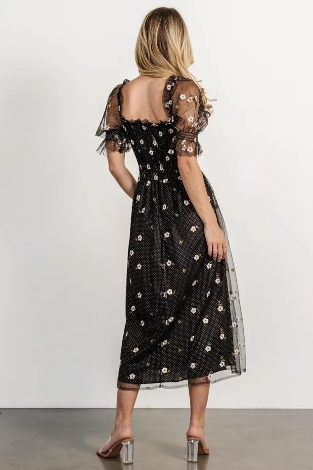 Women Tulle Styles Baltic Born Emilia Embroidered Dress Black