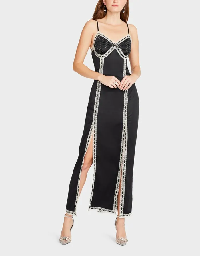 Women VIOLA SLIP DRESS BLACK Black Betsey Johnson