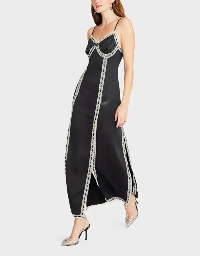 Women VIOLA SLIP DRESS BLACK Black Betsey Johnson