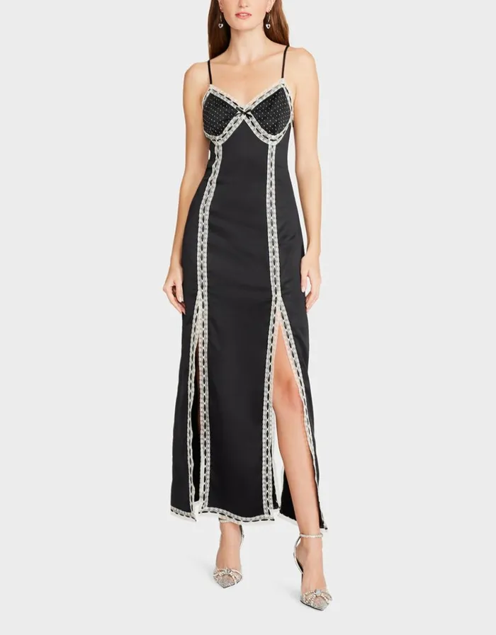 Women VIOLA SLIP DRESS BLACK Black Betsey Johnson