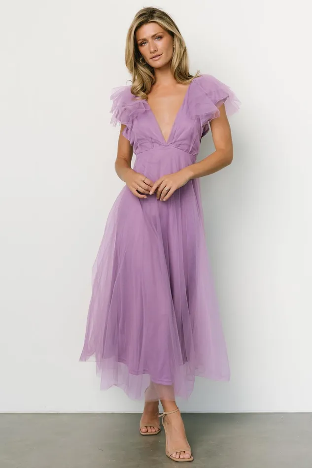 Women Wedding Guest Baltic Born Annabella Tulle Dress Lavender Women Wedding Guest Baltic Born Annabella Tulle Dress Lavender