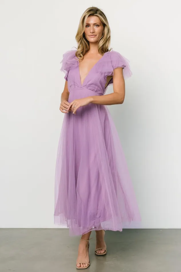 Women Wedding Guest Baltic Born Annabella Tulle Dress Lavender Women Wedding Guest Baltic Born Annabella Tulle Dress Lavender