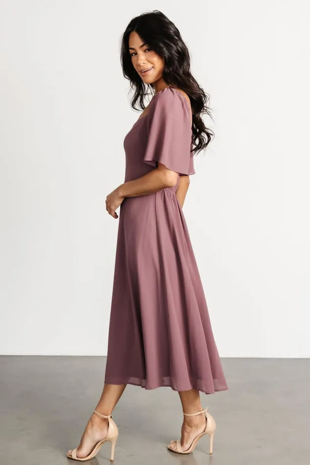 Women Wedding Guest Baltic Born Colette Sweetheart Midi Dress Vintage Plum Women Wedding Guest Baltic Born Colette Sweetheart Midi Dress Vintage Plum