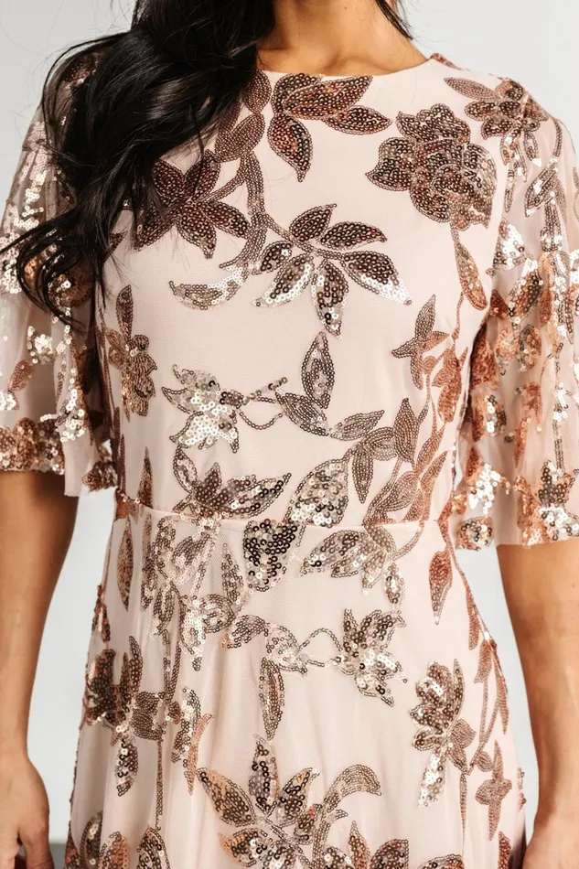 Women Wedding Guest Baltic Born Lucy Sequin Dress Rose Gold Women Wedding Guest Baltic Born Lucy Sequin Dress Rose Gold