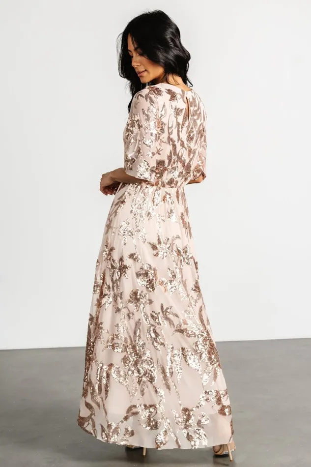 Women Wedding Guest Baltic Born Lucy Sequin Dress Rose Gold Women Wedding Guest Baltic Born Lucy Sequin Dress Rose Gold